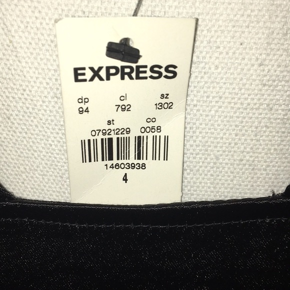 EXPRESS Black Strapless Ruffle Midi Dress with Back Cutout 4 NWT - Picture 8 of 9